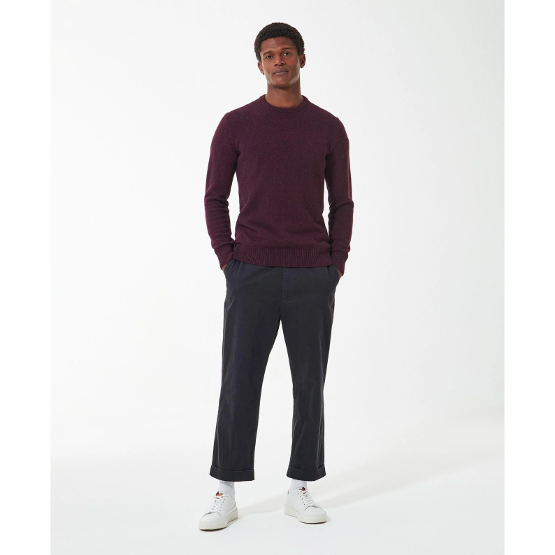 Barbour Tisbury Crew Neck Wool Silk Sweater MKN0844PU98 - Fig