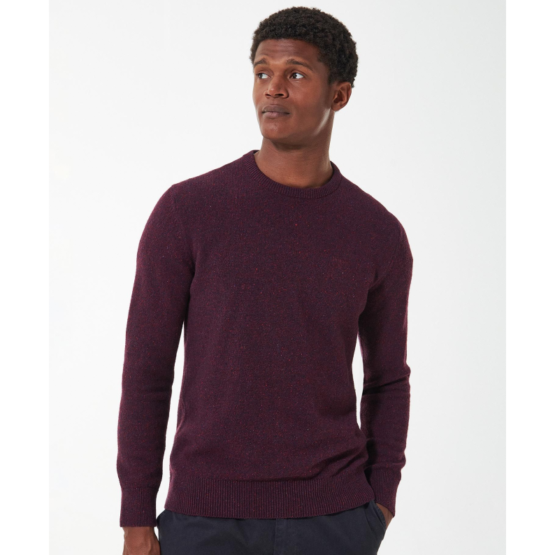 Barbour Tisbury Crew Neck Wool Silk Sweater MKN0844PU98 - Fig