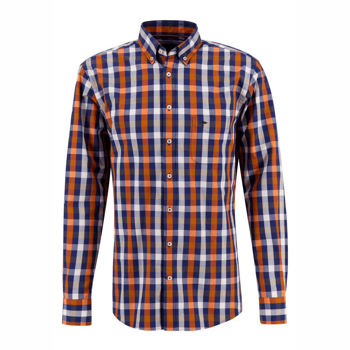 Fynch-Hatton Supersoft Cotton Button Down Shirt Burnt Orange 13086060 ...