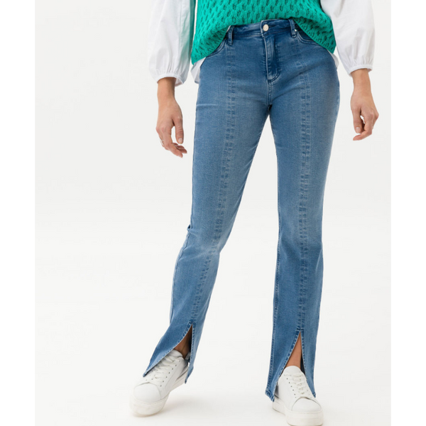 Slit on sale flare jeans