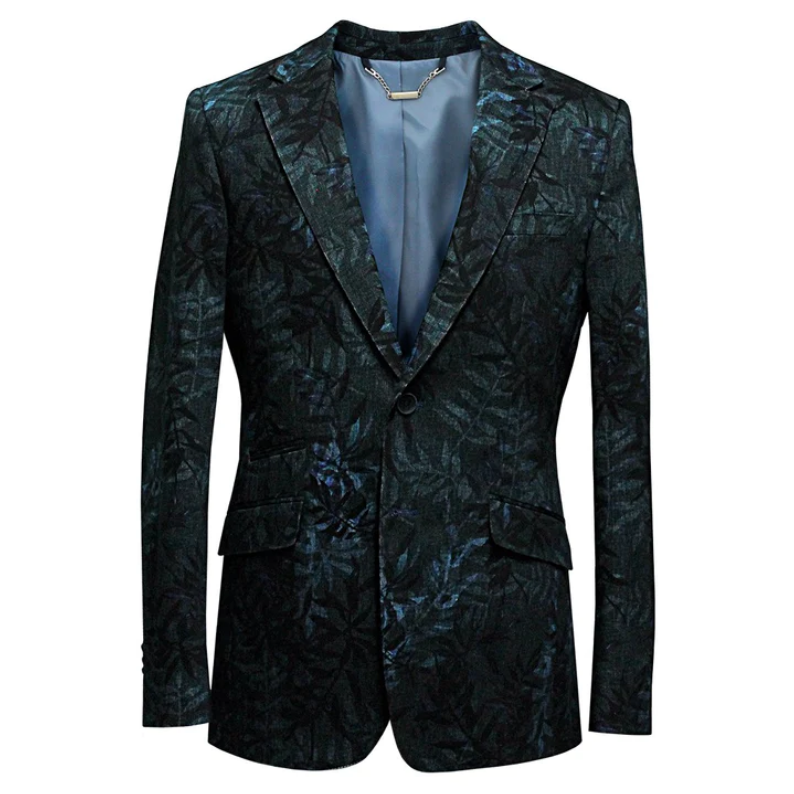 Claudio Lugli Dark Leaves Slim Fit Jacket CL2127 Indigo– Jepsons