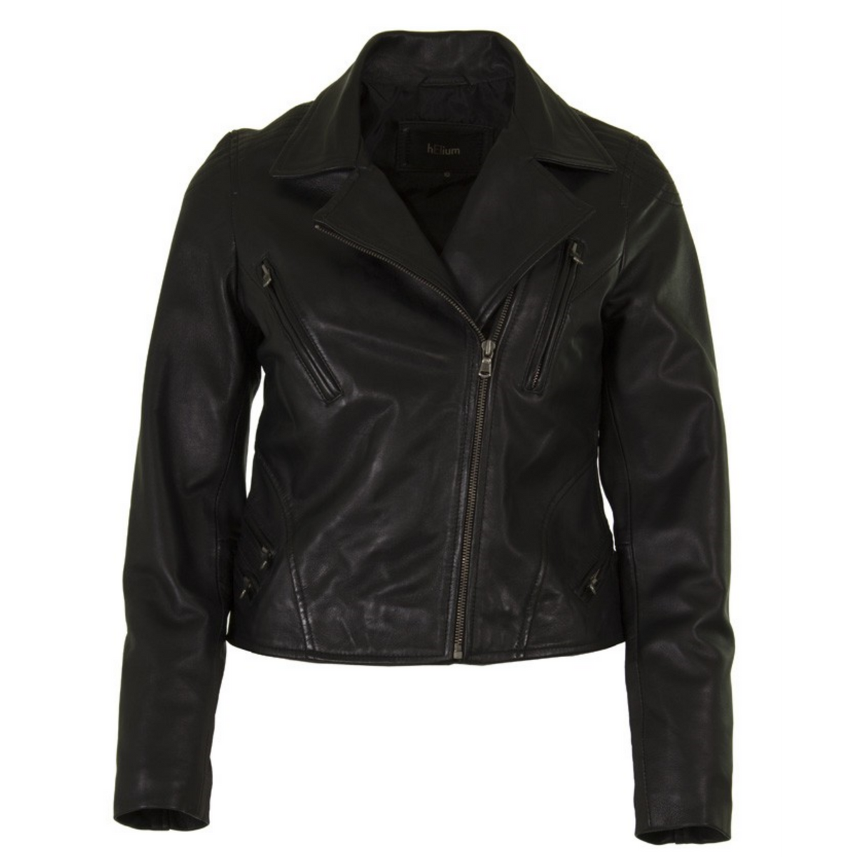 Helium Leather Black Biker Jacket JL 0304 Jepsons