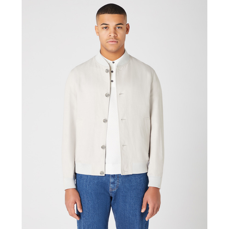 Remus Uomo Tapered Fit Bomber Jacket 80446 Stone Grey– Jepsons