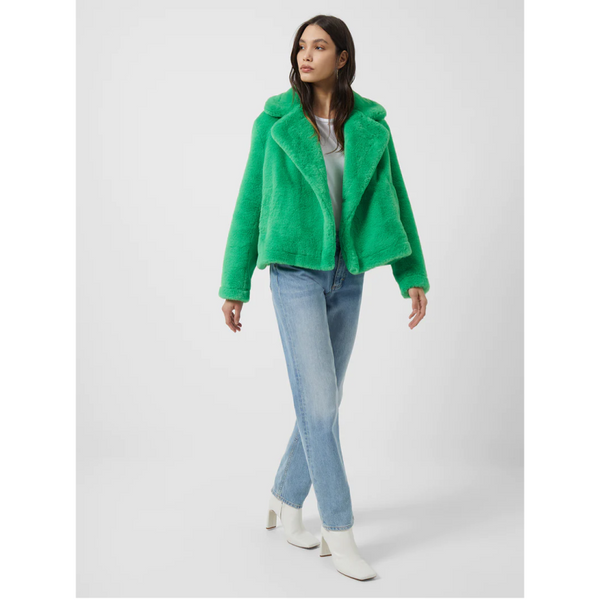 French Connection Buouna Recycled Faux Fur Short Coat 70TAI