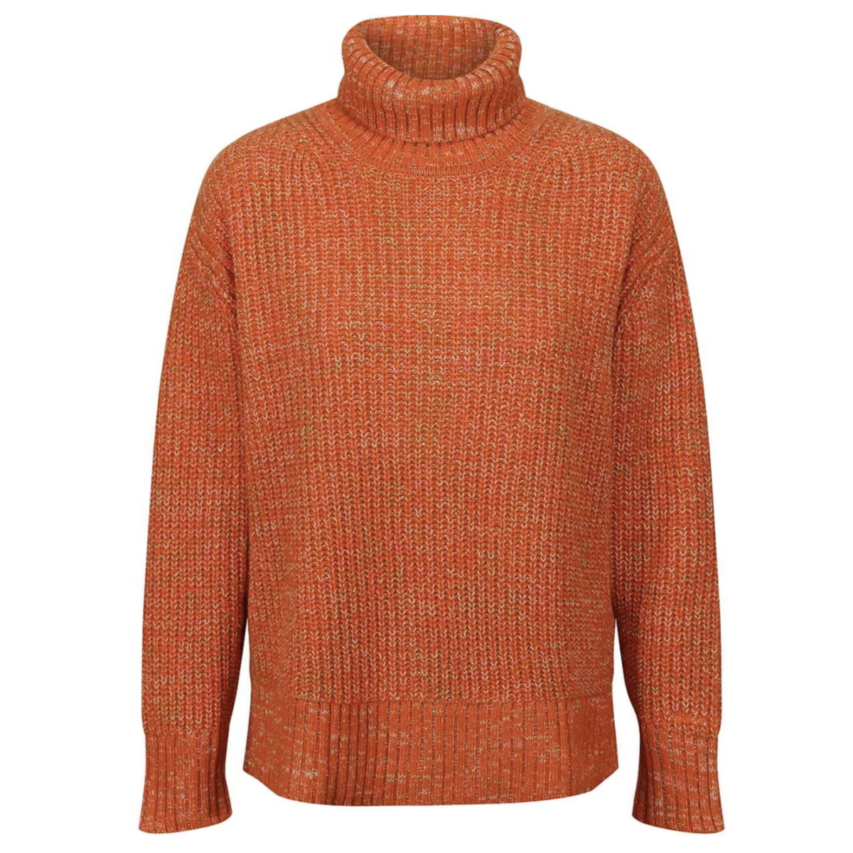 Orange roll neck jumper mens best sale