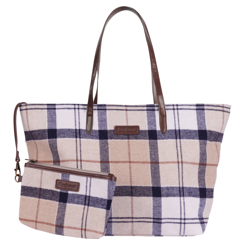 Barbour witford tartan online tote bag